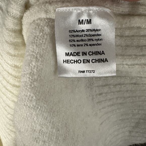 French Connection Essentials Ladies Sweater, Size-M , Color-Ivory/ multi - Picture 4 of 5